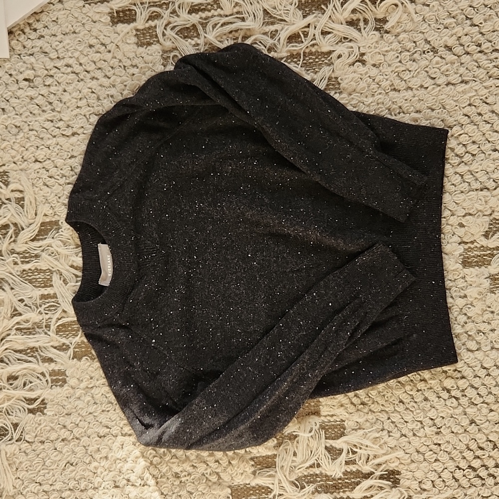 Everlane Cropped Cashmere Donegal Sweater XS